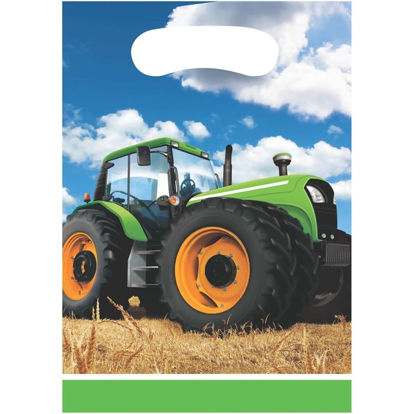 Creative Converting Tractor Time Favor Bags, 6.5"x9", 96PK 318060